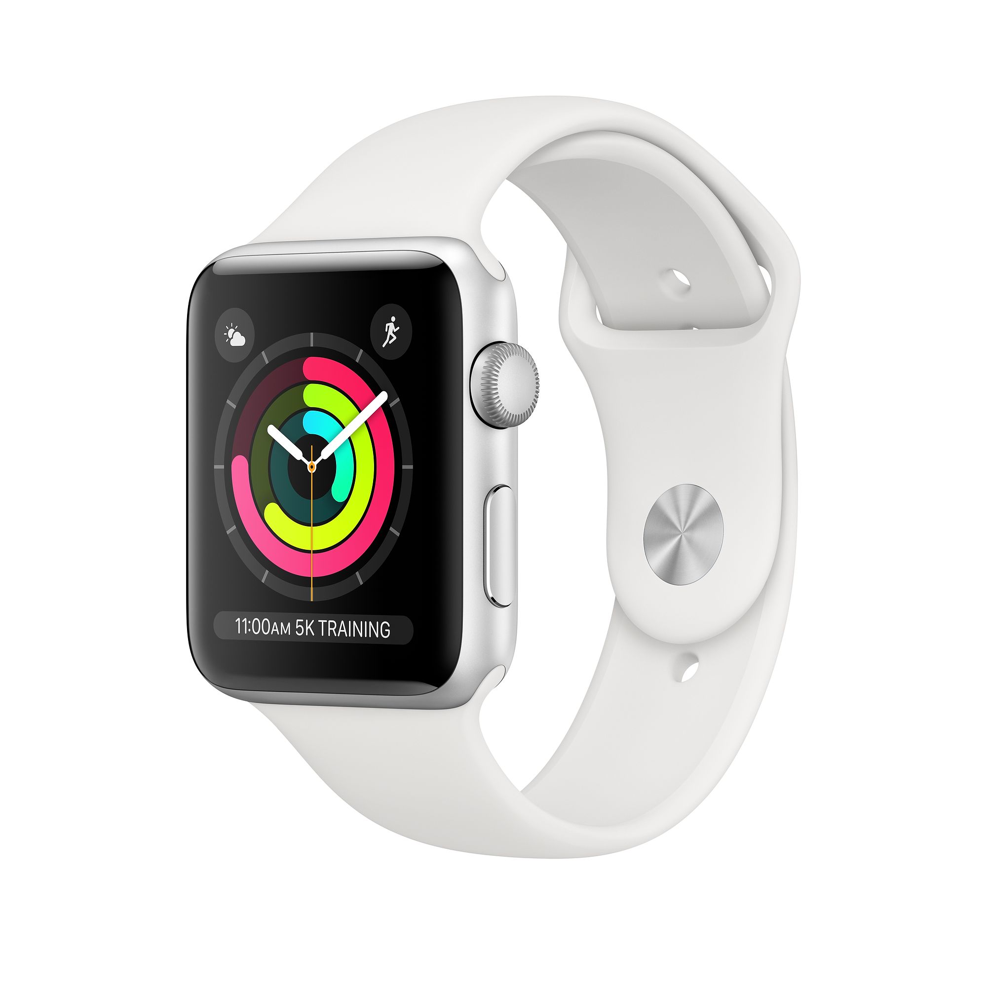 ساعت هوشمند اپل واچ سری 3 مدل 38mm Aluminum Case (Silver) with Sport Silicon Band