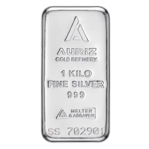 شمش نقره یک کیلویی برند auriz امارات